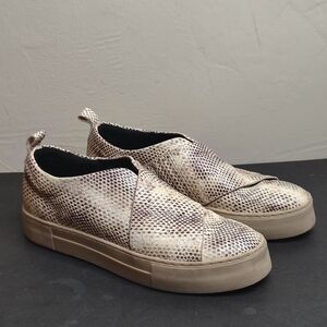 Aerosoles Brighton Slip On Shoes Snakeskin Leather Wedge Women's Size 8.5M